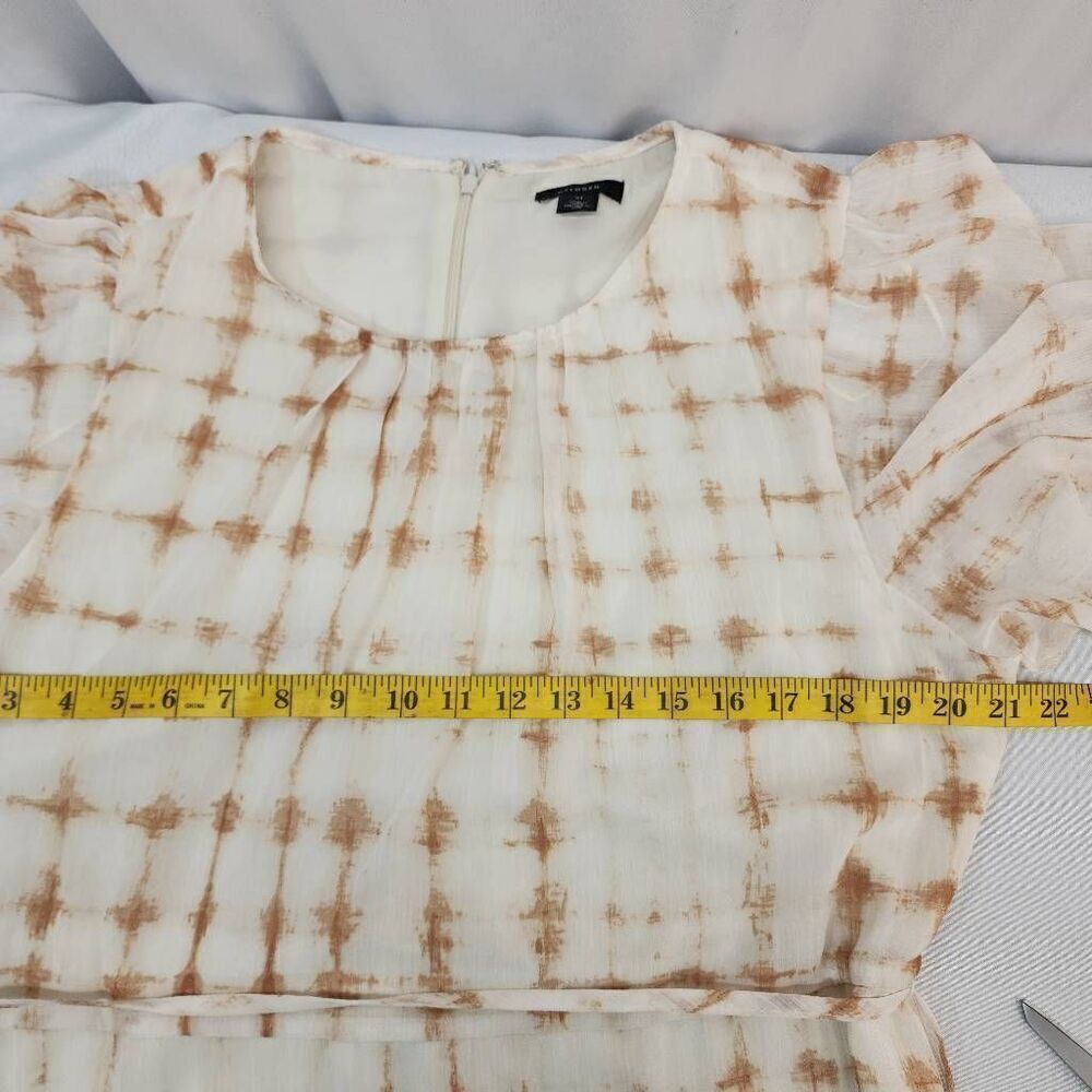 Halogen Size Xl Print Flutter Sleeve Asymmetric D… - image 5